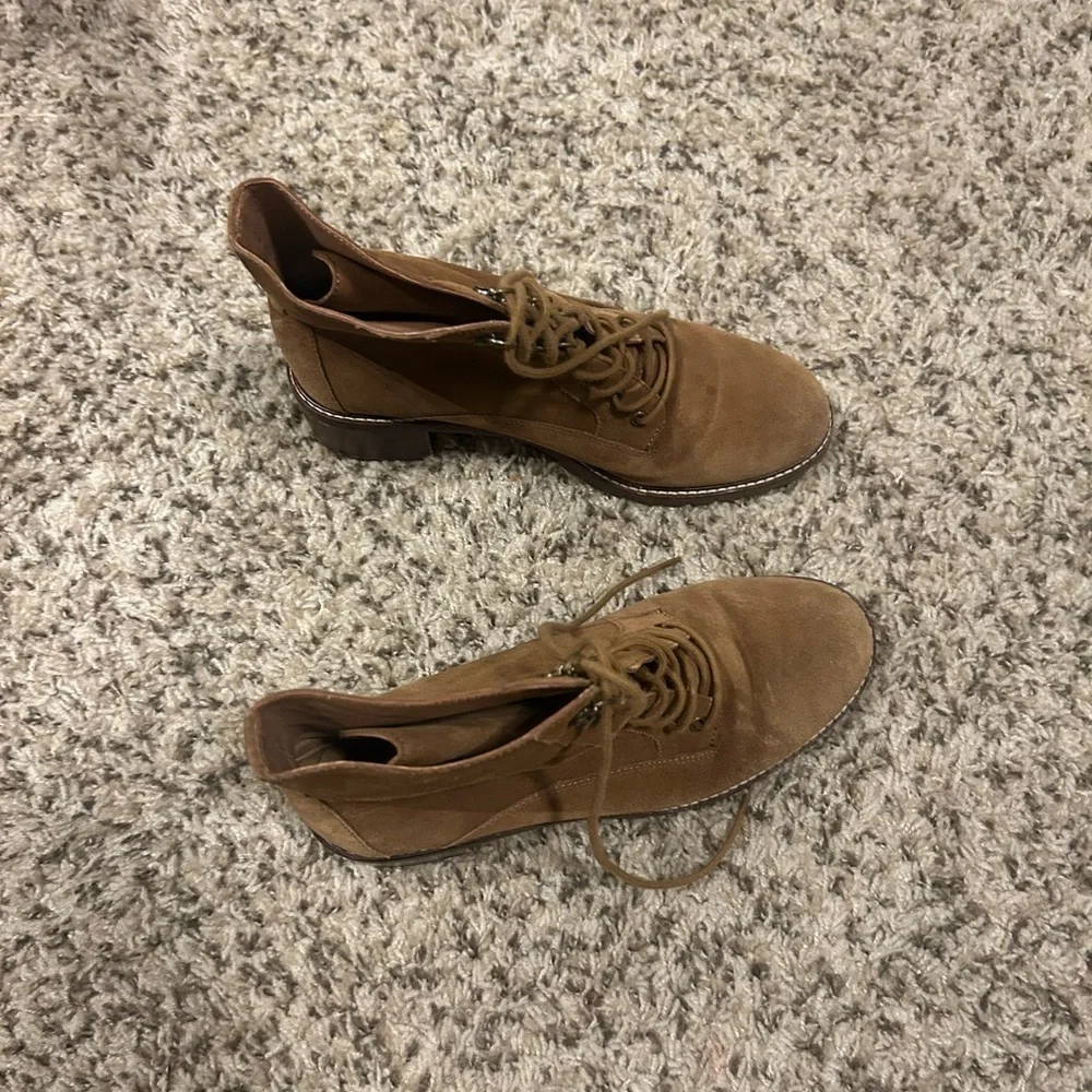Madewell The Julien Lace-Up Lugsole Boot in Suede Size 10